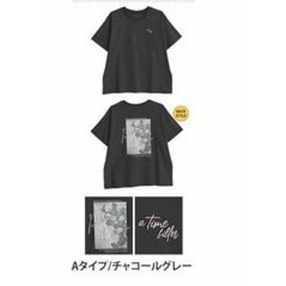 選べる！バックプリントＴシャツ / 大きいサイズ ハッピーマリリン Aタイプ/チャコールグレー 1