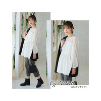 Rin ドットフロッキーペプラムトップス
