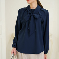 Rin 首元優秀！ゴム仕様で楽ちん 華やぎ美人 リボンタイ ブラウス