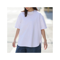 【ハッピーさらりん】 裾ラウンド 五分袖 Tシャツ