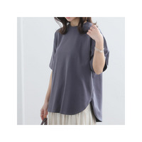 【ハッピーさらりん】 裾ラウンド 五分袖 Tシャツ