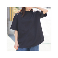 【ハッピーさらりん】 裾ラウンド 五分袖 Tシャツ