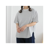 【ハッピーさらりん】 裾ラウンド 五分袖 Tシャツ