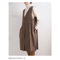 Rin 細魅せ 美人な チェック ジレ ワンピース