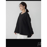 Rin　パールふくれジャガードトップス / 大きいサイズ Rin