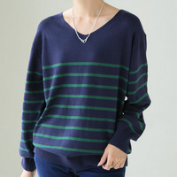 Rin　シンプルＶネックニット / 大きいサイズ Rin