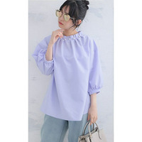 Ｒｉｎパールネックブラウス / 大きいサイズ Rin