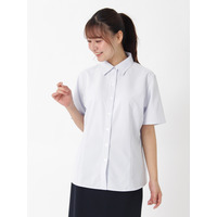 ［洗える］シャツ ブラウス(無地)/ 大きいサイズ 半袖 事務服 オフィス アイトス HCB4100