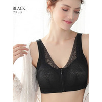 【大きいサイズ／下着・インナー】フロントジップノンワイヤーブラ