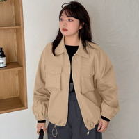 トレンドの綺麗めシンプルなワークテイスト フルジップ ジャケット