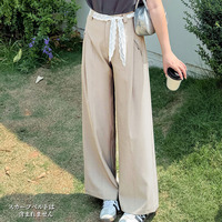 ドレープが綺麗な変形プリーツデザインのハイウエストワイドパンツ