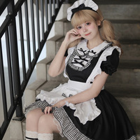 エプロンとカチューシャセット メイドコスプレワンピースセット