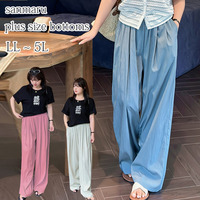 ドレープが綺麗な微光沢生地のワイドボリュームパンツ