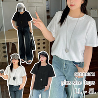 ラウンドネックとＶネックの2パターン シンプル半袖Tシャツ
