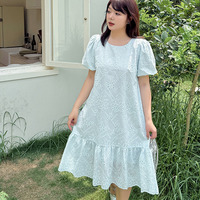 フィフティーズ風 カットワークレースのルーズワンピース