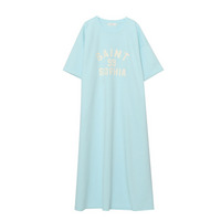 長さ2タイプ 5カラー 胸ロゴプリント ロンTワンピース