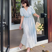 木製ビーズを通したベルト付き！ボヘミアンスタイルワンピース