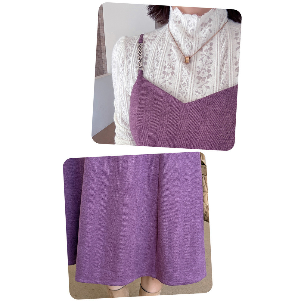 起毛レーストップスと細肩紐ジャンパースカート セットアップ14