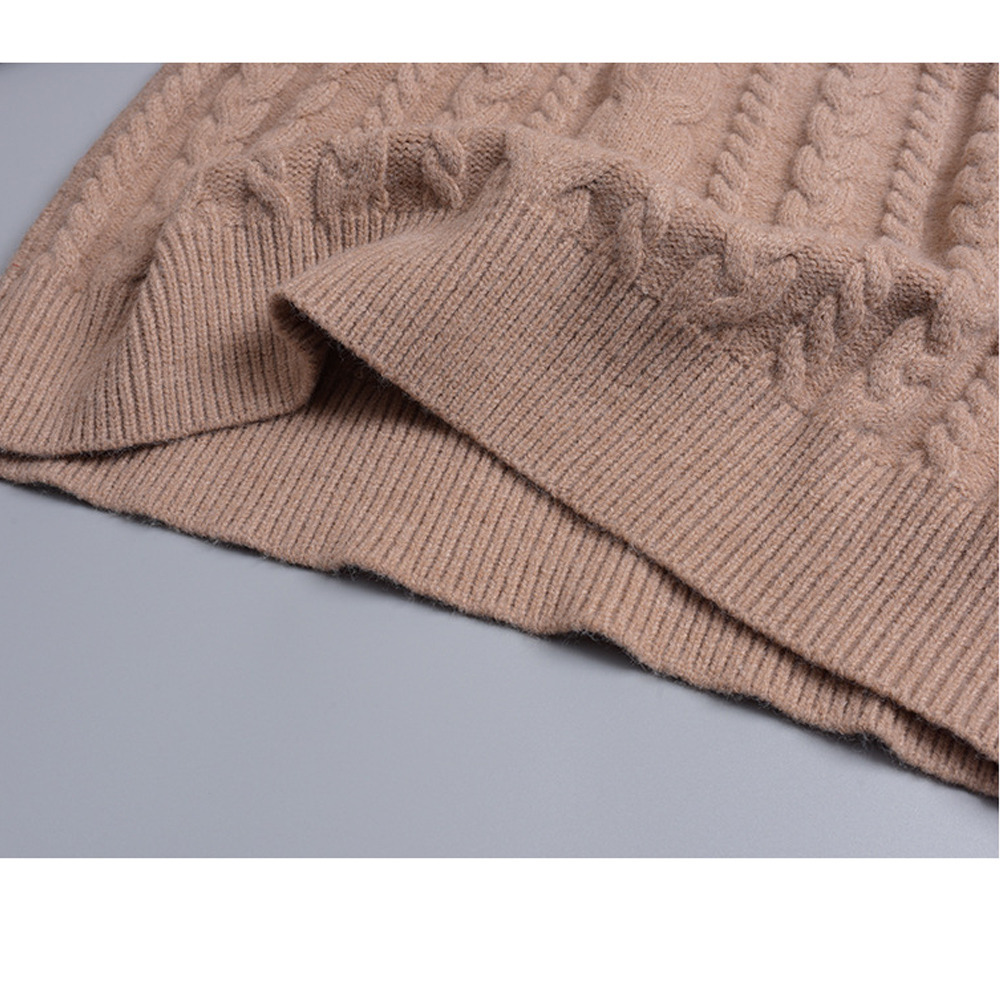 ベーシックスタイル ケーブル編み プルオーバー ニットセーター10