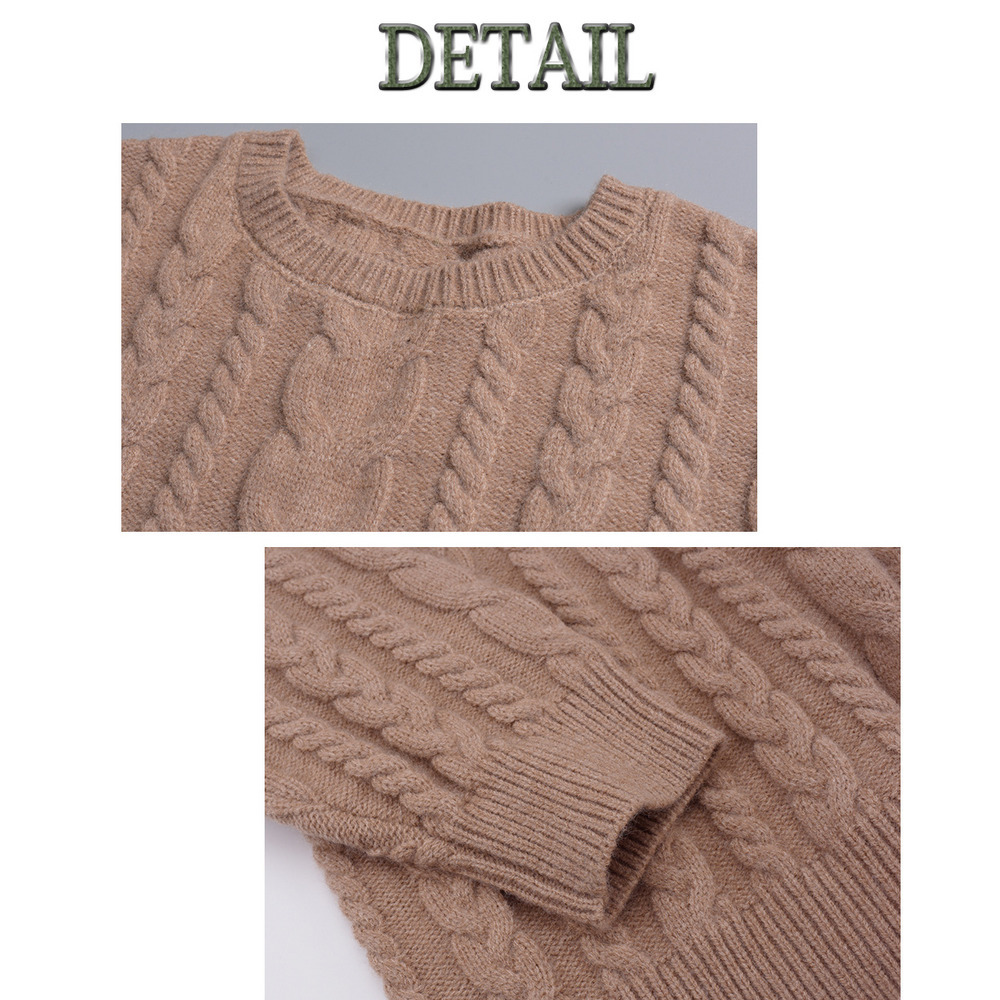 ベーシックスタイル ケーブル編み プルオーバー ニットセーター16