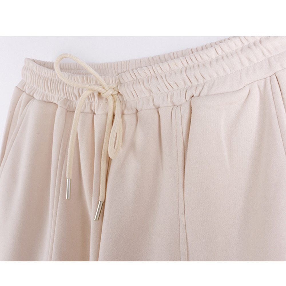 ニット複合生地の暖かで柔らかいスウェットカジュアルワイドパンツ12