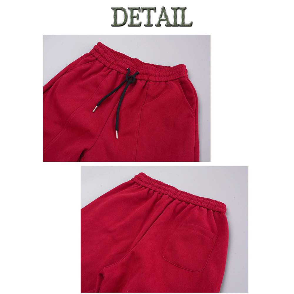 ニット複合生地の暖かで柔らかいスウェットカジュアルワイドパンツ16