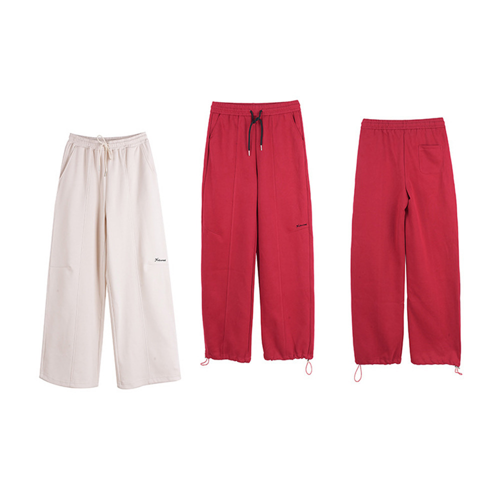 ニット複合生地の暖かで柔らかいスウェットカジュアルワイドパンツ18