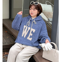 胸ロゴ 裏起毛表ブークレ素材のプルオーバー スウェットパーカー