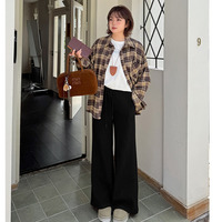 長さ6m違いの2タイプ 裏起毛のウエストゴム フレアパンツ