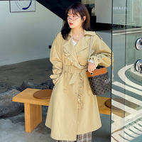 フリルコラージュでトラッドにガーリーテイストをプラスしたコート