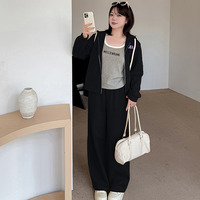 フルジップアップパーカー +ワイドパンツ スウェットセットアップ
