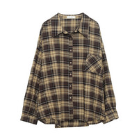 ジャケットにも！レトロなチェック柄のオーバーサイズ シャツ