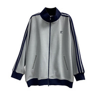 洗練された配色のスポーツテイスト スウェットジャケット