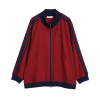 洗練された配色のスポーツテイスト スウェットジャケット