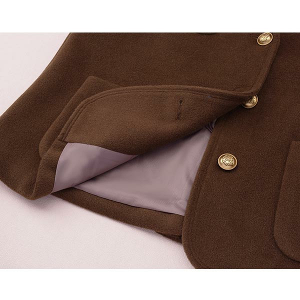 【今だけ10%オフ】ウールライク生地 シングルブレスト ジャケット+スカートスーツ16