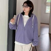 重ね着風パネルデザイン オーバーサイズ スウェットパーカー