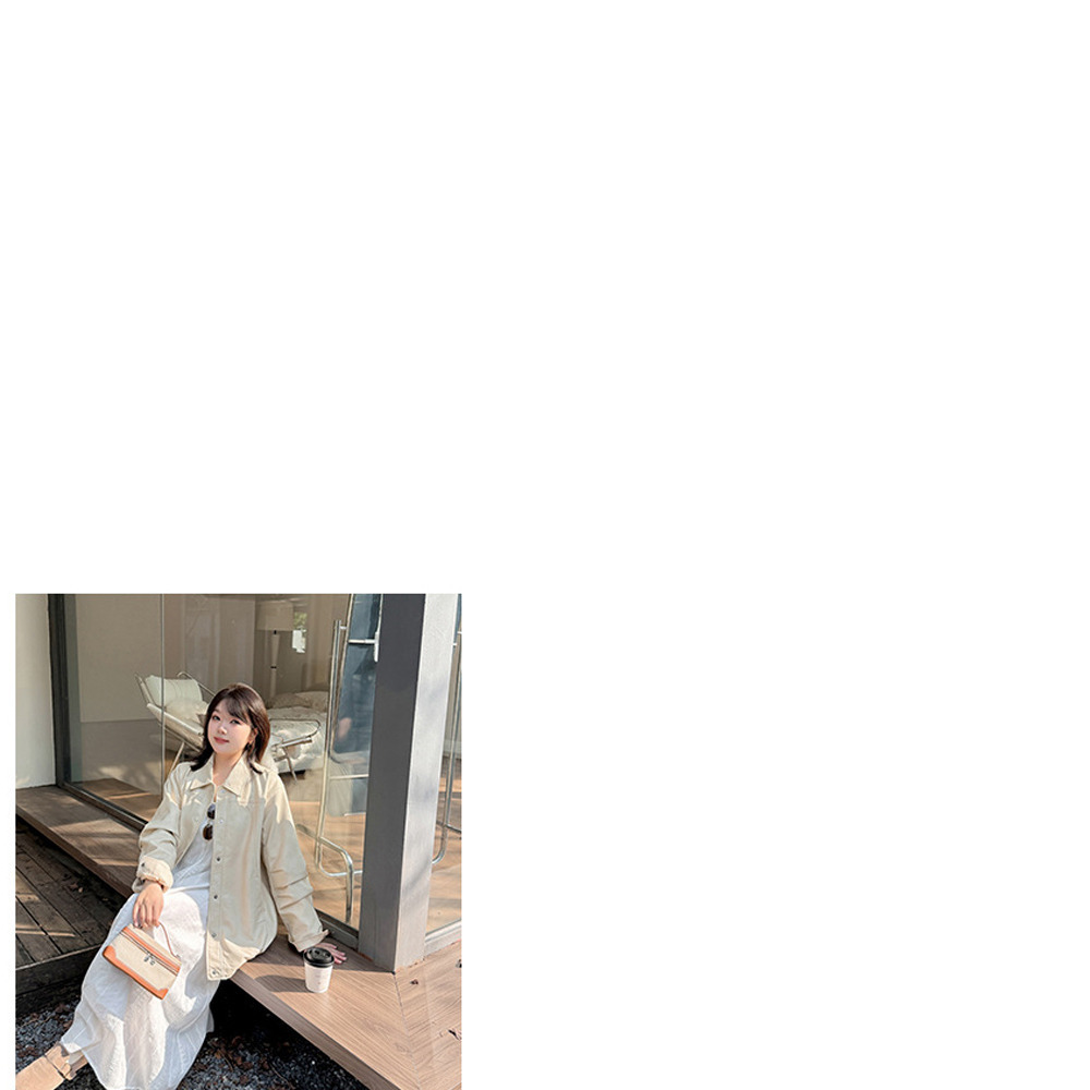 ラグジュアリーPUレザー 襟付きオーバーサイズ ブルゾン7