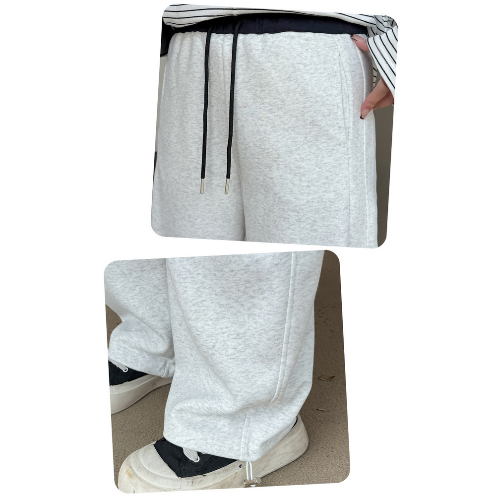 ニット複合生地の暖かで柔らかいスウェットシミターカジュアルパンツ15