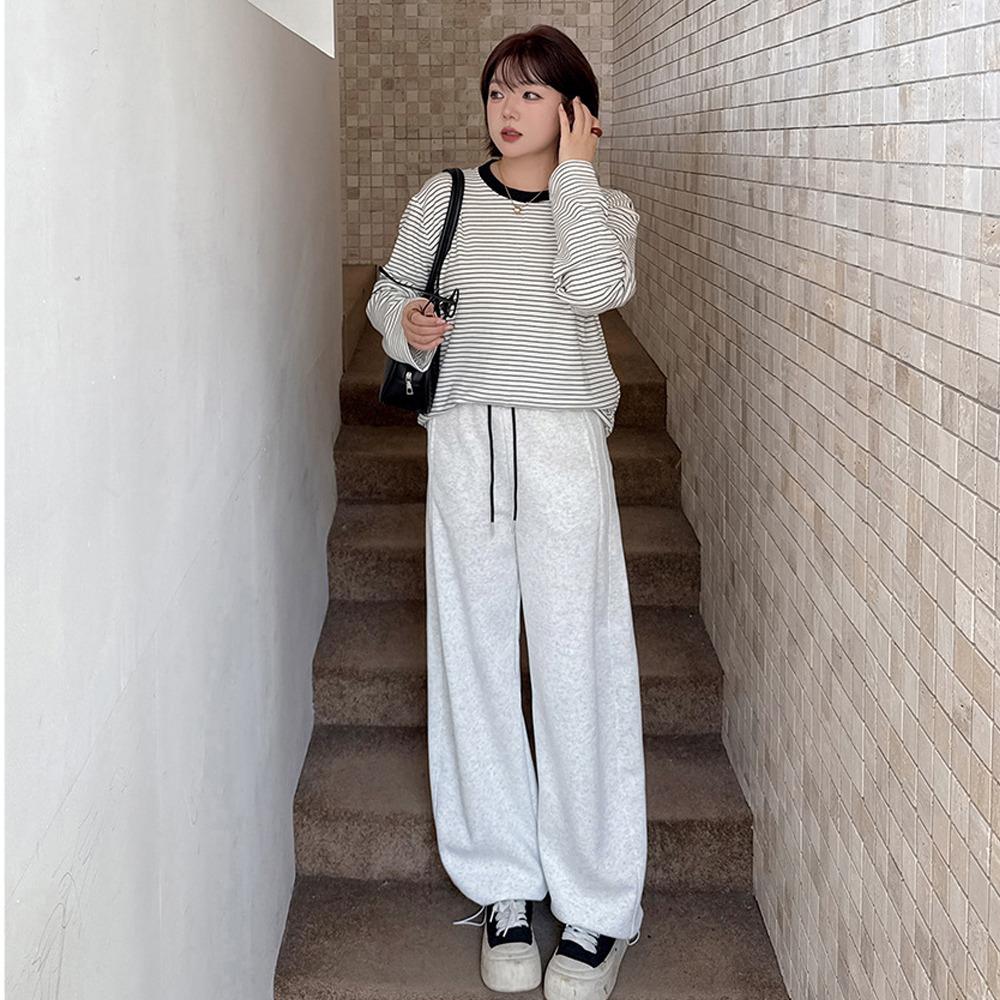 ニット複合生地の暖かで柔らかいスウェットシミターカジュアルパンツ6