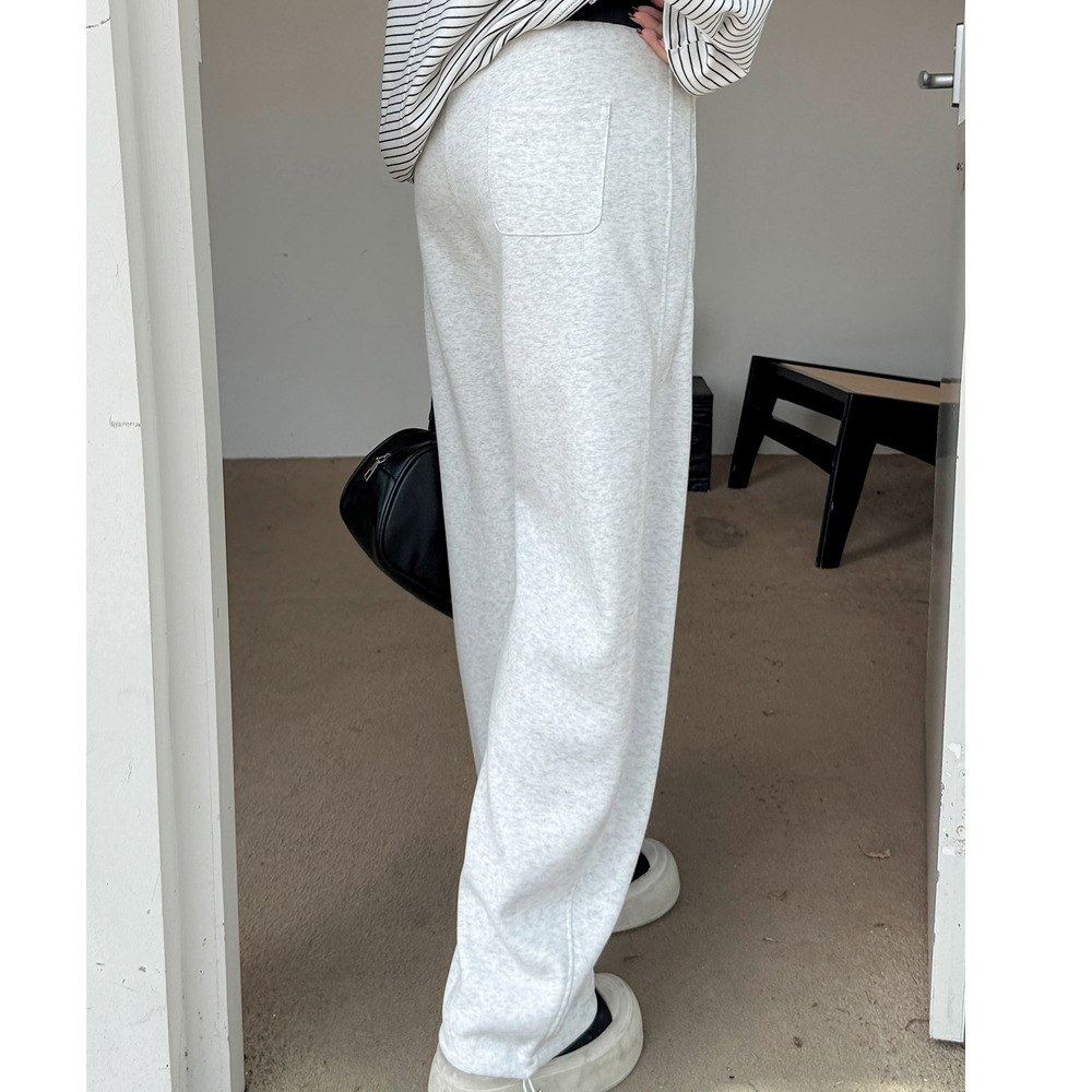 ニット複合生地の暖かで柔らかいスウェットシミターカジュアルパンツ9