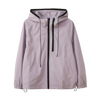 フード付きの配色ジッパー 防水マウンテンパーカー