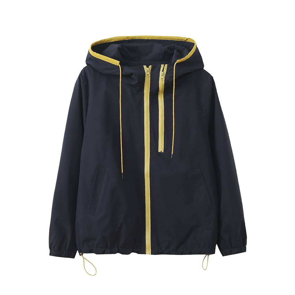 フード付きの配色ジッパー 防水マウンテンパーカー10