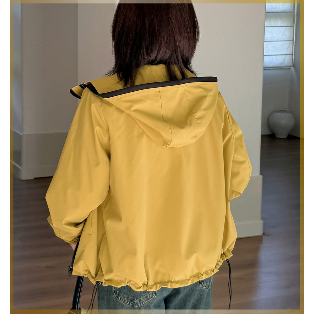 フード付きの配色ジッパー 防水マウンテンパーカー15