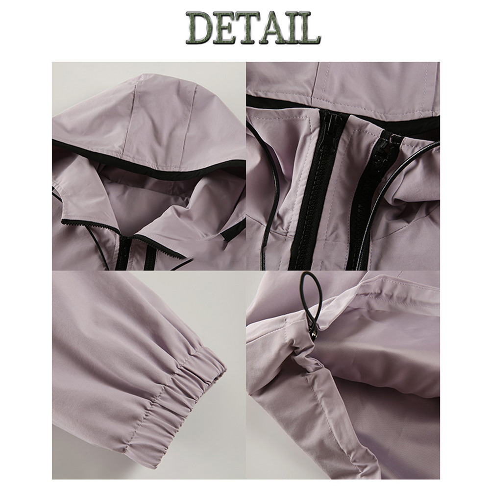 フード付きの配色ジッパー 防水マウンテンパーカー16