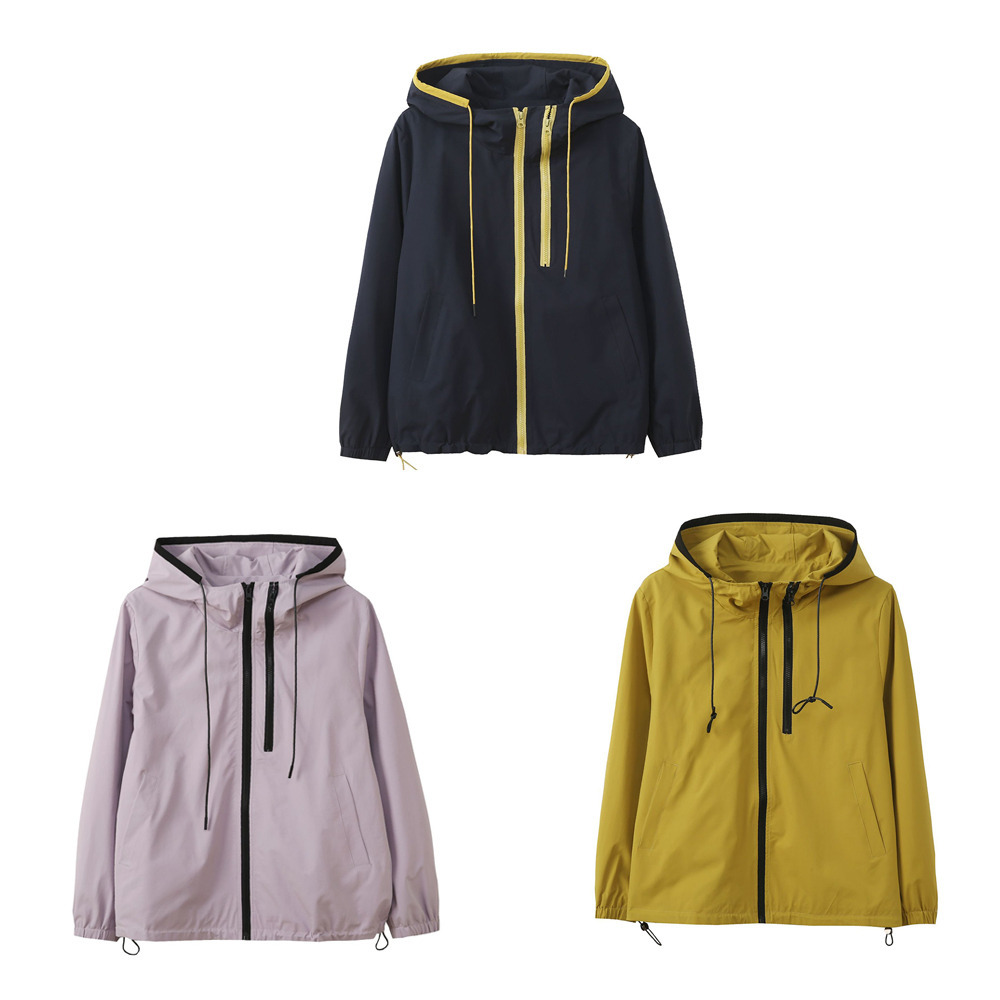 フード付きの配色ジッパー 防水マウンテンパーカー18