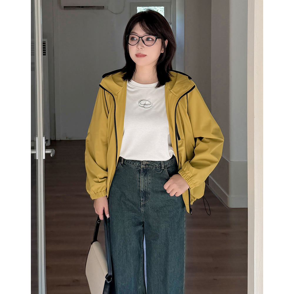 フード付きの配色ジッパー 防水マウンテンパーカー5