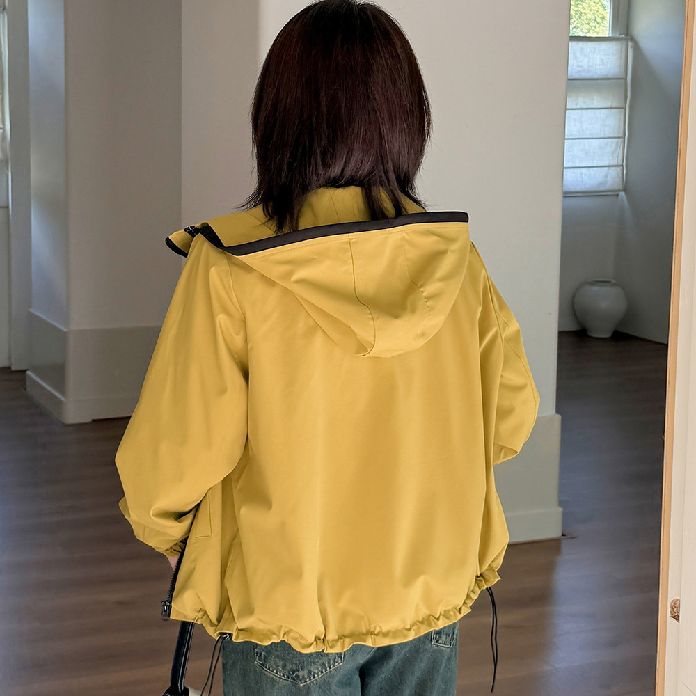 フード付きの配色ジッパー 防水マウンテンパーカー7