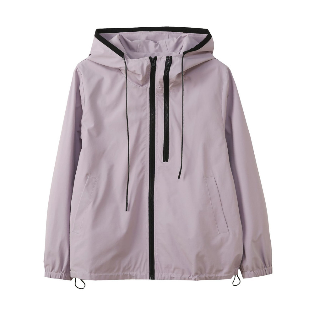 フード付きの配色ジッパー 防水マウンテンパーカー1