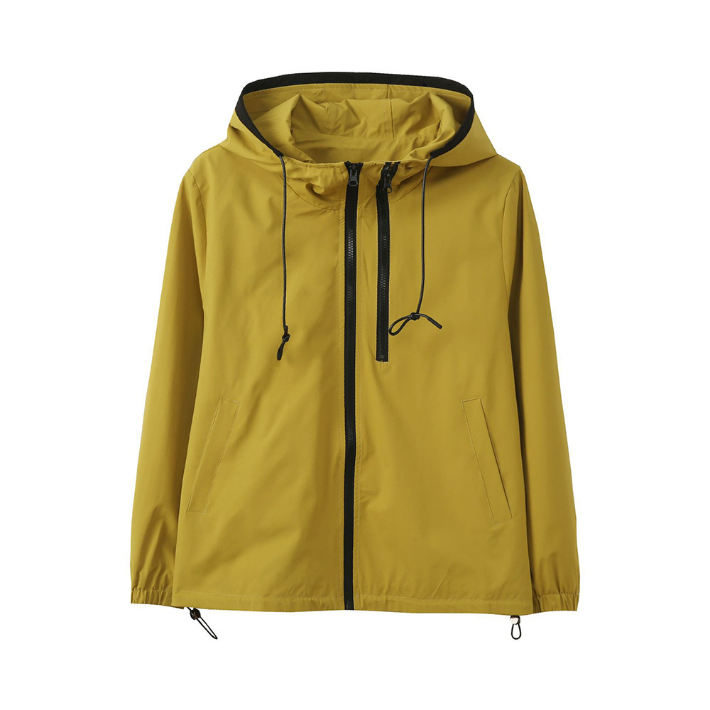 フード付きの配色ジッパー 防水マウンテンパーカー1