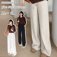 着膨れせずに暖かくドレープの綺麗なワイドストレートパンツ